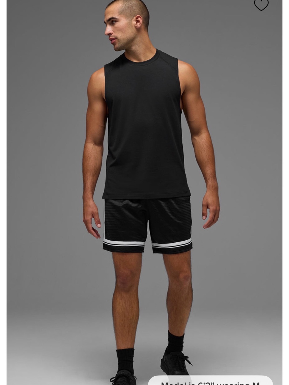 Men's Black Athletic muscle tank